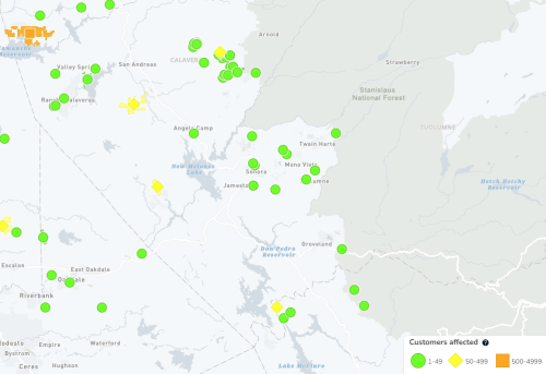 Thursday Power Outages
