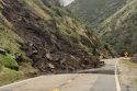 Rockslide on Highway 140 in Mariposa County