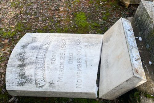 Vandalism at the Mariposa Cemetery in Mariposa County