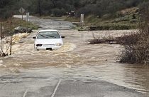 Vehicle stuck in flood water