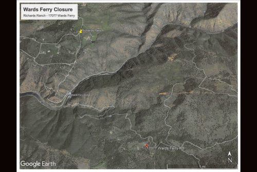 Wards Ferry Closure map