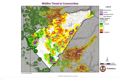 Wildfire Threat to Communities map