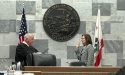 Presiding Judge Kevin Siebert swears in new Judge Hallie Gorman Campbell