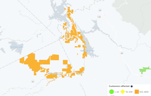 Three county power outage