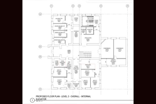 Proposed Floor Plan for internal elevator on level 2