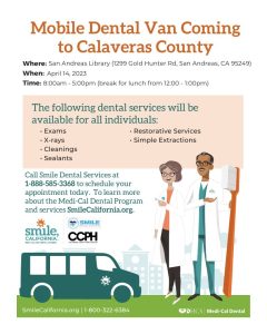 Mobile Dental Van Returning To Calaveras County