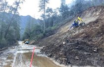 HWY 140 east of Briceburg storm damage work