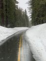 Road conditions in the Pinecrest Lake area