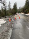 Storm damage repairs to Highway 120 at Hardin Flat Road