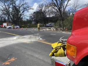 Crash at the Shaws Flat Road and Highway 49 intersection in Sonora