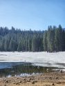 Ice and snow remains on Pinecrest Lake