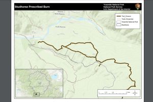 Map of Yosemite's Studhorse prescribed burn in the Wawona area of Mariposa County