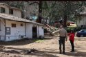 Mariposa Sheriff Jeremy Briese with Mother Lode State Sen. Marie Alvarado-Gil surveying storm damage in the county