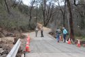 Mother Lode Congressman Tom McClintock with Mariposa Sheriff Jeremy Briese surveying storm damage in the county