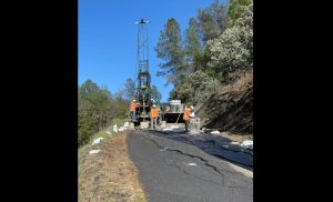 Drilling Work Underway On Wards Ferry Road