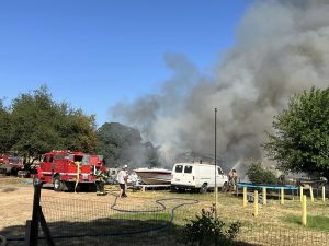 House and vegetation fire in the Wallace area of Calaveras County