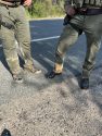 Muddy conditions during the pursuit of the alleged thieves