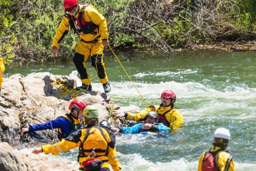 TCSO swift-water rescue team training