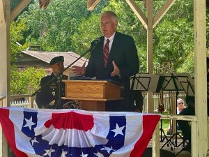 Congressman Tom McClintock speaks at Columbia State Park - Photo by Tom Crosby