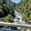 Drone searching over Clavey River