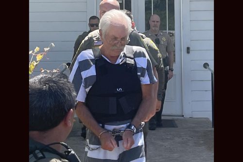 Edward Fredrick Wackerman leaving court after his first appearance