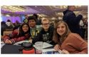 FNL Tuolumne County Summerville Bears Campus Action Group students attended the FNL Summit student conference in Anaheim November 2022 (L to R Kaleah Caudillo, Ben Diamond, Jace Hewitt and Madi Soto; Audrey Patey standing in the background). Photo courtesy of ATCAA