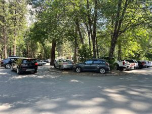 Heavy traffic in Yosemite with limited parking