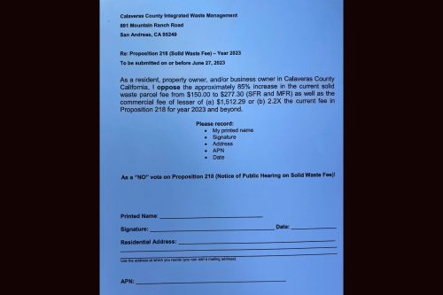 Prop 218 protest letter