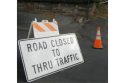 Road closed to thru traffic sign