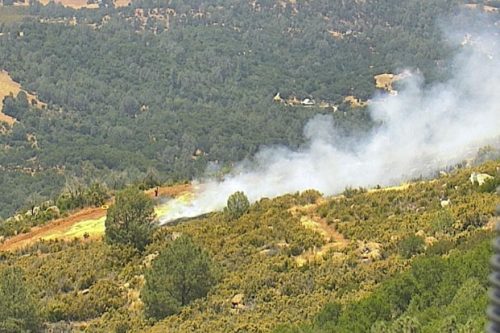 Vegetation fire in Angels Camp area of Calaveras County (File Photo)