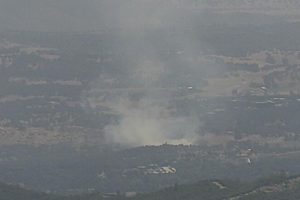 Vegetation fire in Jamestown near Hurst Ranch