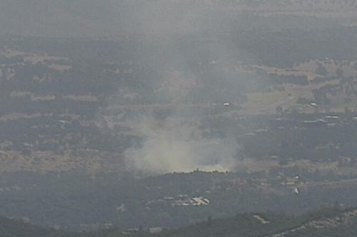 Vegetation fire in Jamestown near Hurst Ranch