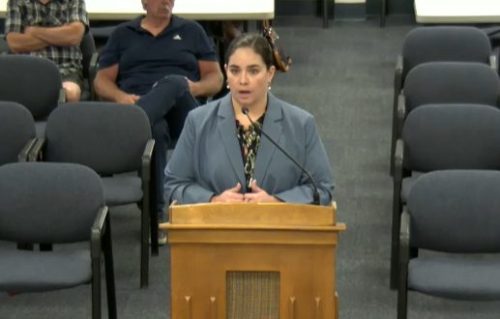 DA Cassandra Jenecke speaks to Board of Supervisors