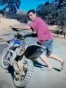Daniel Kapumau with motorcycle