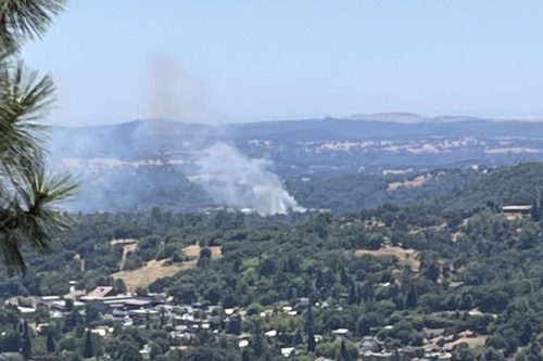 Fire in the Jamestown area of Tuolumne County