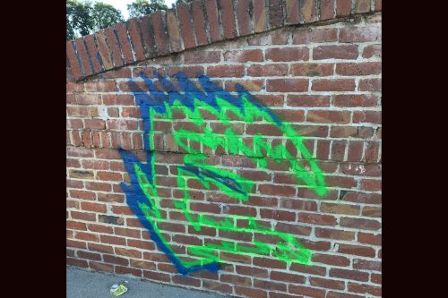 Graffiti at Terzich Parking Structure in Sonora