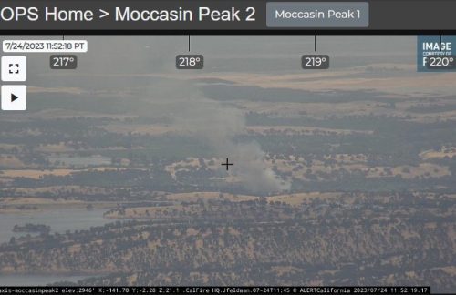 Fire near La Grange - PG&E Wildfire Camera