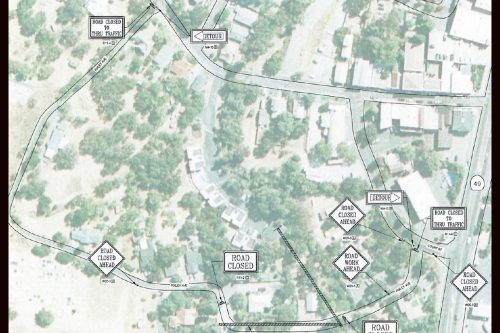 Pixely Avenue closure map