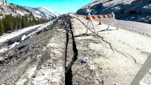 Damage on Tioga Road
