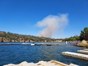 Vegetation Fire in the Copperopolis area of Calaveras County from Lake Tulloch