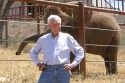 Bob Barker at the PAWS Ark 2000 sanctuary in the San Andreas area of Calaveras County