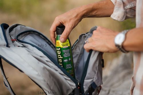 Make sure to use EPA-registered insect repellent to arm against mosquitoes