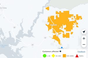 PG&E power outage in Columbia and Yankee Hill area of Tuolumne County