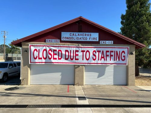 Valley Springs Fire Station closed due to staffing shortage