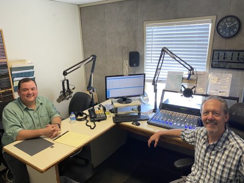 Committee Chair Blane Franca and Star 92.7's Mark Grauer during Radiothon