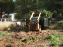 Backhoe eradicating pot plants at illegal grow in Calaveras County