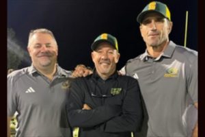 Coach Bryan Craig (center) Assistant Coaches Kirk Clifton (L) and Josh Kroeze (R)