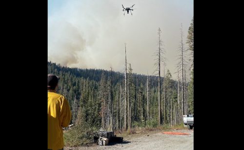 Drone Deployed Over Quarry Fire