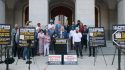 Assemblyman James Gallagher speaks at crime rally
