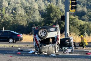 Highway 108 Bypass crash at Mono Way intersection